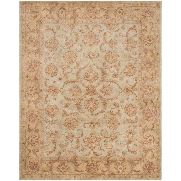 Safavieh Handmade Heritage Timeless Traditional Green/ Gold Wool Rug - 9' x 12'