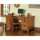 preview thumbnail 2 of 5, Arts and Crafts Cottage Oak Pedestal Desk by Homestyles