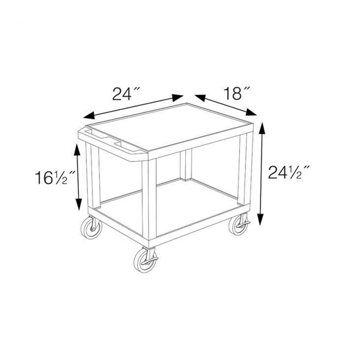 H.Wilson 26-inch Black Plastic Multi-purpose Cart