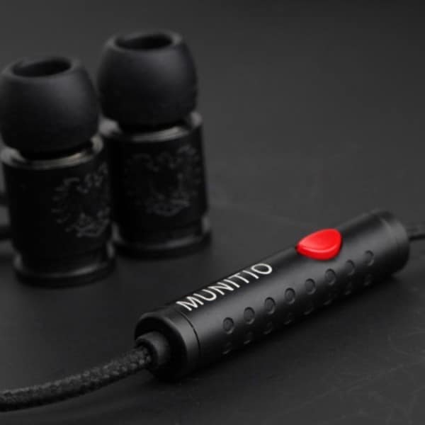 [M] BLK Nine Millimeter Earphones by Munitio Headphones