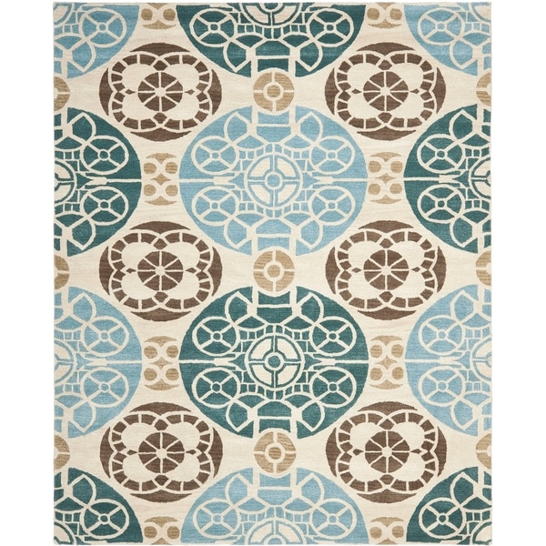 Safavieh Handmade Chatham Treasures Beige New Zealand Wool Rug - 8' x 10'