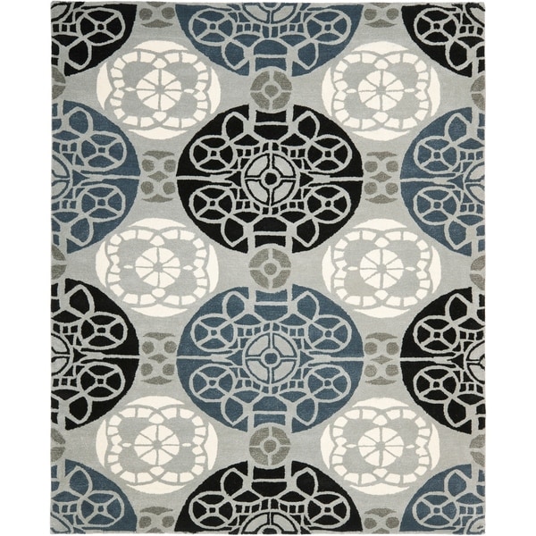 Safavieh Handmade Chatham Treasures Grey New Zealand Wool Rug - 8' x 10'
