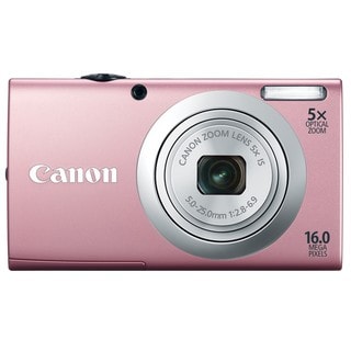 Canon PowerShot A2400IS 16MP Pink Digital Camera - Overstock™ Shopping ...