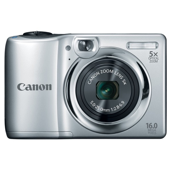 Canon PowerShot A1300 16MP Silver Digital Camera Canon Point & Shoot Cameras