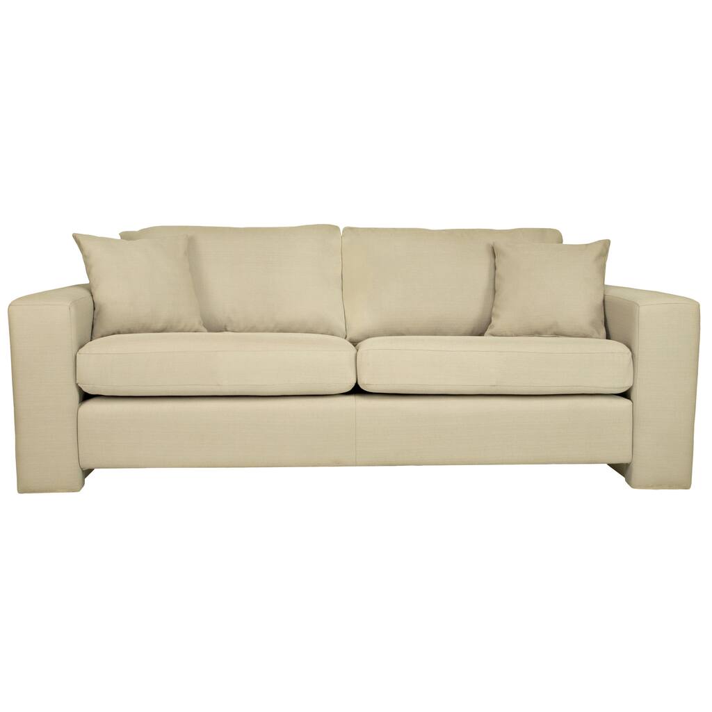 Handy Living Angelo Washed Khaki Tan Sofa
