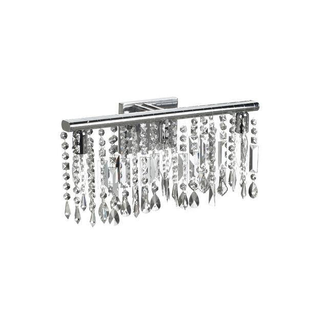 Chrome Crystal 3-light Wall Sconce Bathroom Vanity Fixture