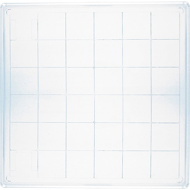 Inkadinkado 6 inch Square Large Acrylic Block (Clear Materials AcrylicPackage includes one (1) acrylic blockEtched centering lines for accurate placement Wavy edge for no slip grip Stamps cling to block Combine several stamps at once Dimensions 6 inches