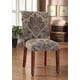 preview thumbnail 2 of 16, HomePop Blue and Brown Paisley Parson Chairs (Set of 2) - N/A