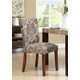 preview thumbnail 3 of 16, HomePop Blue and Brown Paisley Parson Chairs (Set of 2) - N/A