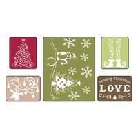 Sizzix Textured Impressions 'Sending Christmas Love' Embossing Folders (Pack of 5)