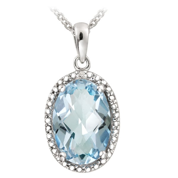 Shop Glitzy Rocks Sterling Silver Blue Topaz and Diamond Accent ...