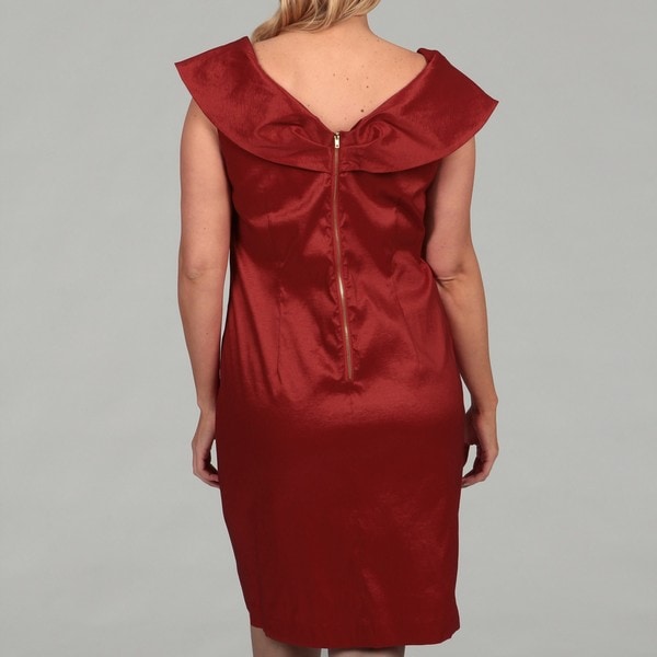 calvin klein plus size red dress