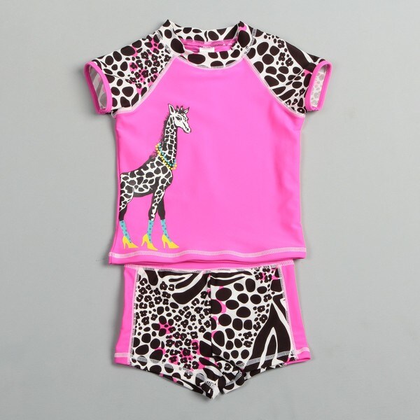 Carter's Girl's Pink Giraffe Two piece Swim Suit Carter's Girls' Swimwear