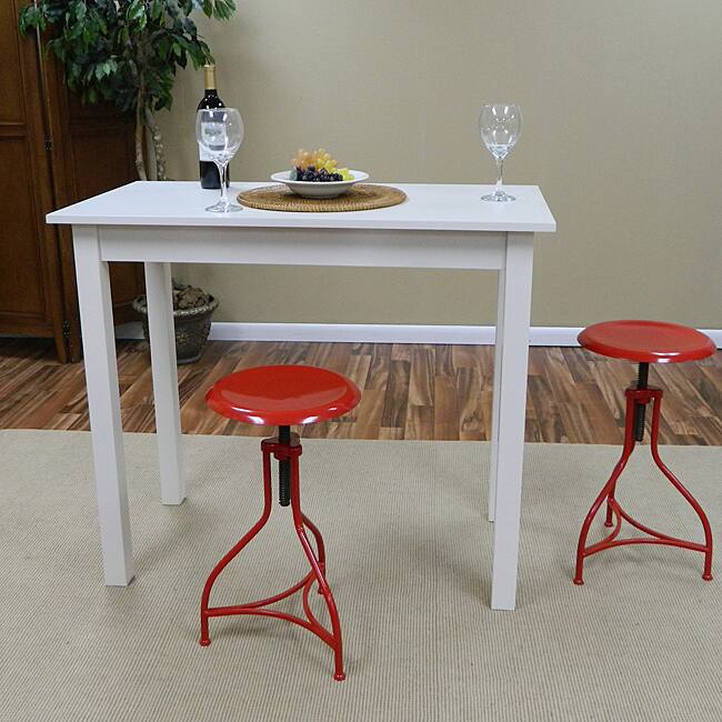 Red Adjustable Pavina Barstool