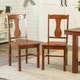 Shop Rustic Dark Oak Wood Dining Chairs (Set of 2) - Free Shipping