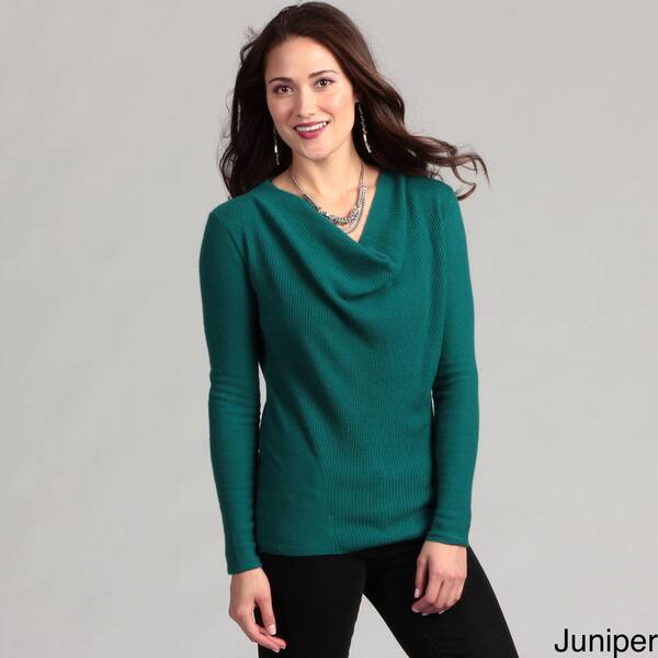 Shop Cullen Women S Cashmere Long Sleeve Drape Neck Sweater Free
