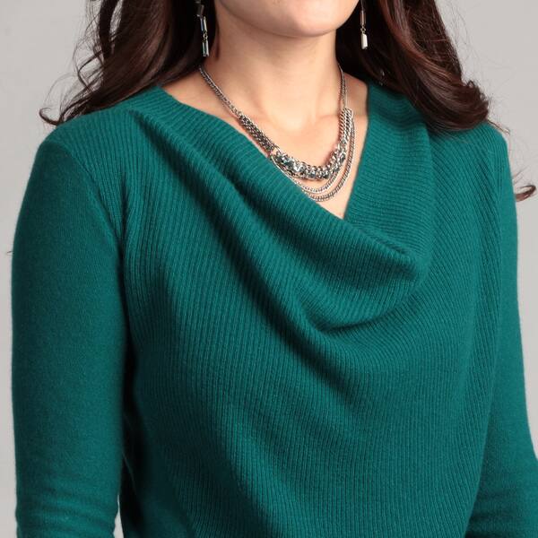 Shop Cullen Women S Cashmere Long Sleeve Drape Neck Sweater Free