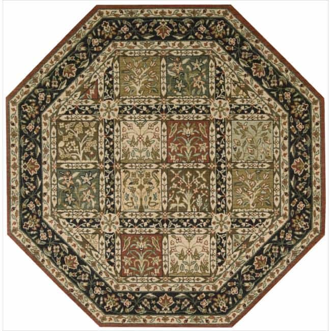 Nourison Parthia Multicolor Floral Wool Rug (8' x 8') - 8' Octagon