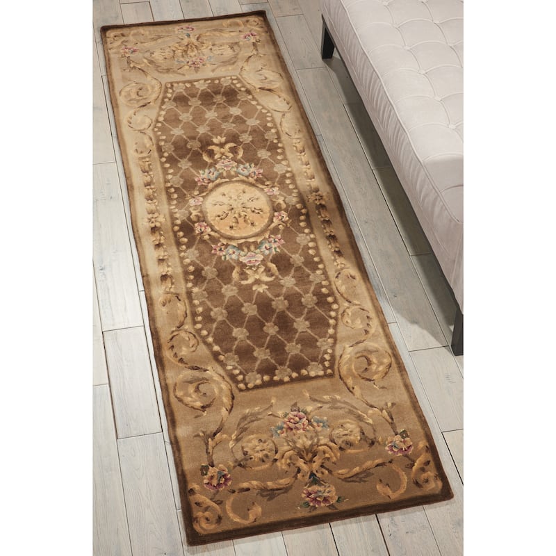 Nourison Hand Tufted Chateau Provence Beige Rug (2'3 x 8') - 2'3" x 8' Runner