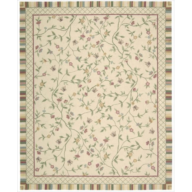 Nourison Hand hooked Bijoux Ivory Wool Rug (39 X 59)