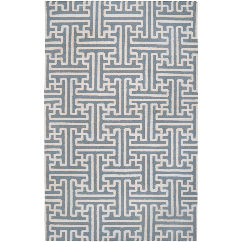 Hand-woven Bluex ora Wool Area Rug - 5' x 8'
