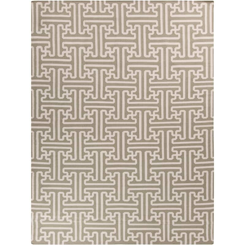 Hand-woven Altanus Wool Area Rug - 8' x 11' - 8' x 11' - 8' x 11' - Tan/Beige