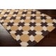 preview thumbnail 6 of 4, Hand-woven Tan Geometric Arctos Flatweave Wool Area Rug - 5' x 8' - 5' x 8'