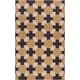preview thumbnail 1 of 4, Hand-woven Tan Geometric Arctos Flatweave Wool Area Rug - 5' x 8' - 5' x 8' Caramel - 5' x 8' - Rectangle