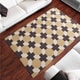 preview thumbnail 3 of 4, Hand-woven Tan Geometric Arctos Flatweave Wool Area Rug - 5' x 8' - 5' x 8'