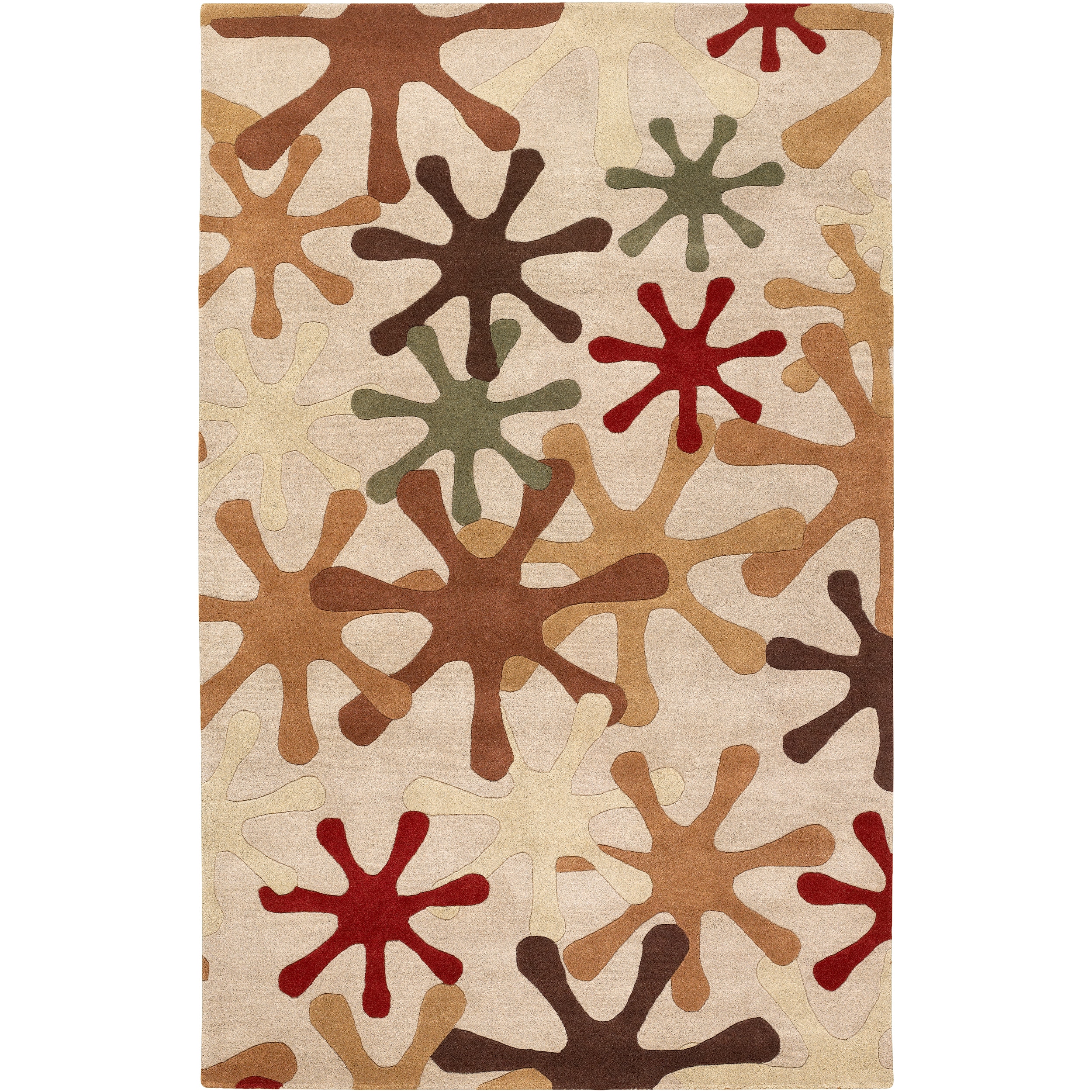 Hand tufted Beige Bedlington Wool Rug (76 X 96)