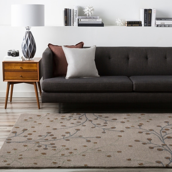 Hand-tufted Gray Canaan Wool Area Rug - 6' x 9'