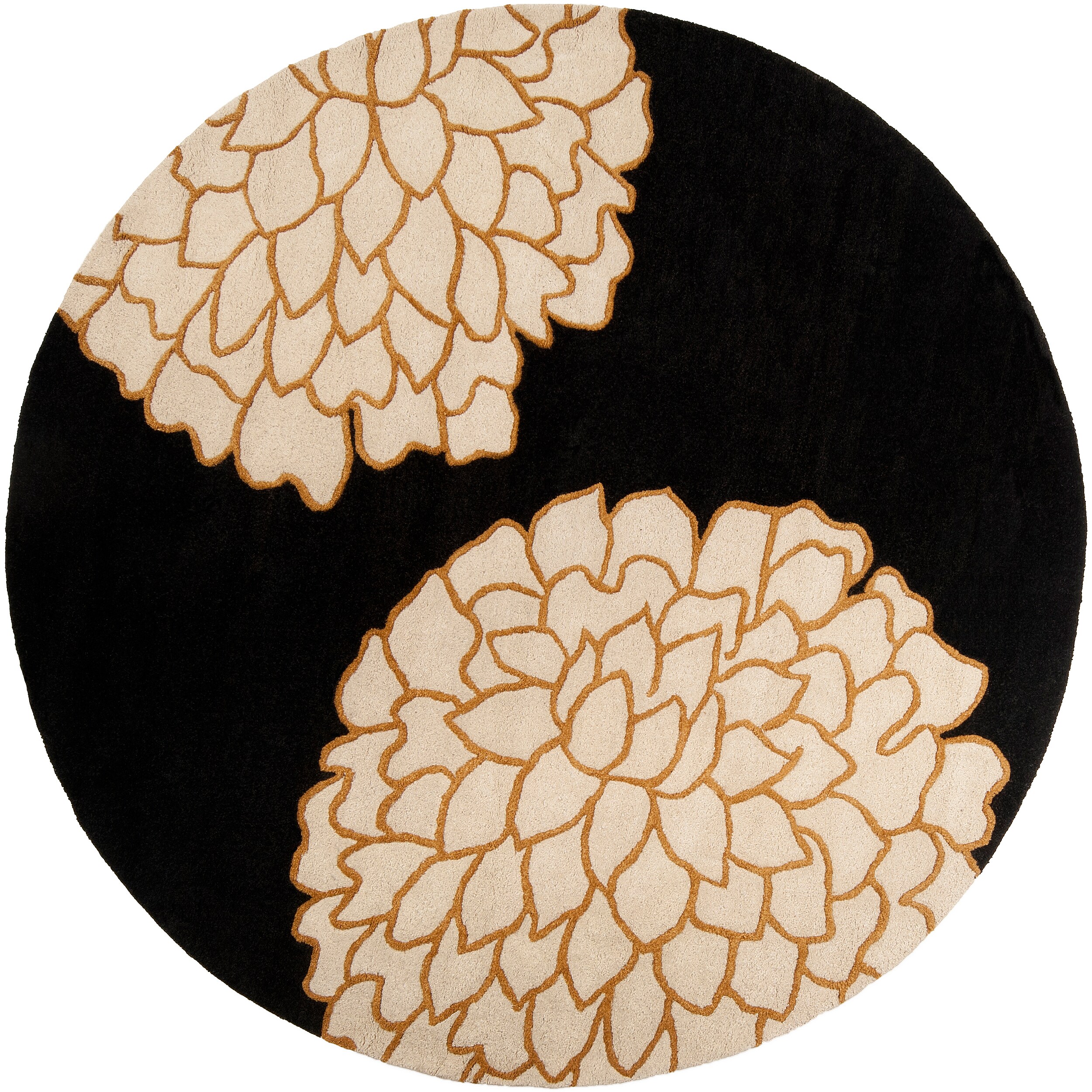 Handtufted Contemporary Black/ Botta New Zealand Wool Abstract Rug (8