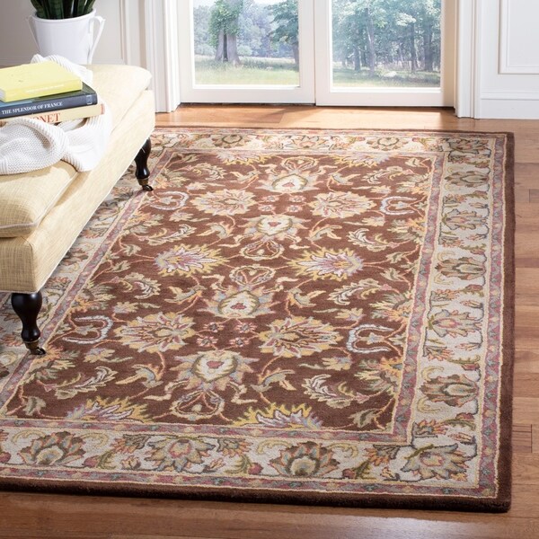 Safavieh Handmade Heritage Timeless Traditional Brown/ Ivory Wool Rug - 12' x 15'