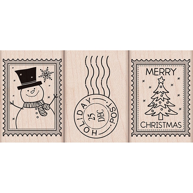 Hero Arts Christmas Post Mounted Rubber Stamps