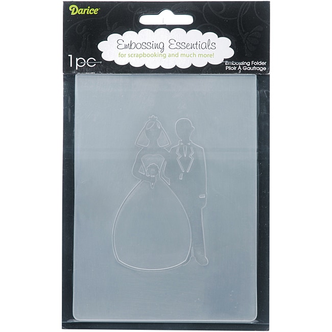 Darice Bride And Groom Embossing Folder (ClearMaterials PlasticPackage includes one (1) embossing folder Add texture and style to your paper and cardstock projects Folders fit most embossing machines (sold separately) Dimensions 5.75 inches x 4.25 inche