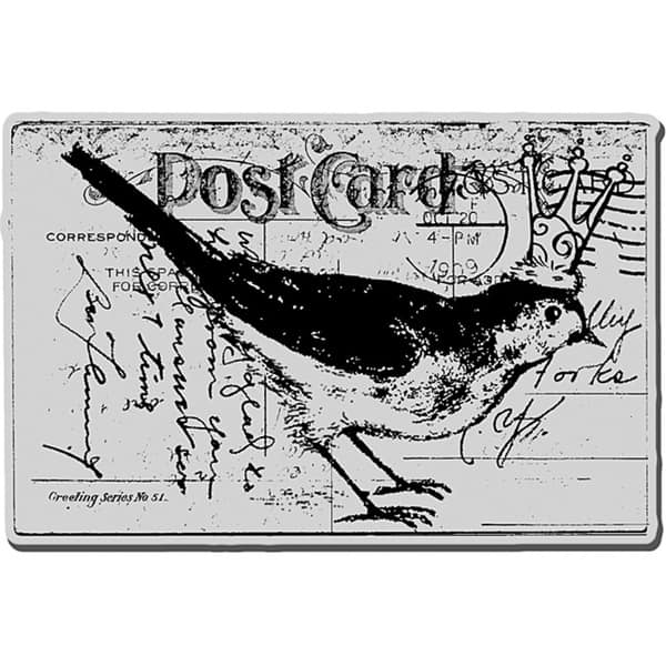 slide 1 of 2, Stampendous 'Bird Post' Cling Rubber Stamp