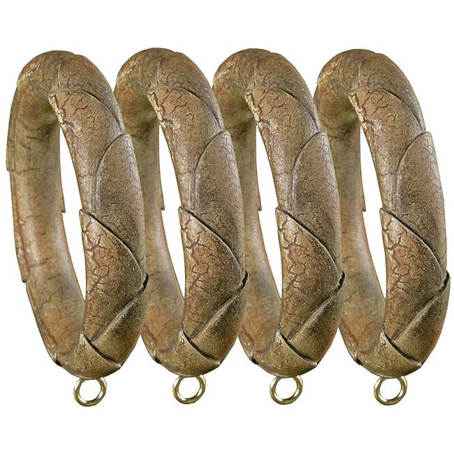 Menagerie 'Cabana' Tuscan Crackle Drapery Rings (Set of 4)