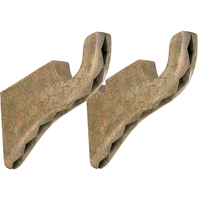 Menagerie 'Diamond' Tuscan Crackle 2-inch Compatible Curtain Rod Brackets