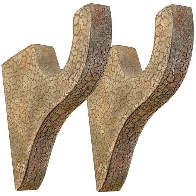 Menagerie Tuscan Crackle 2-inch Rod Brackets