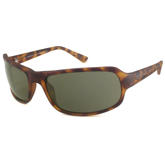 Kenneth Cole Reaction Kc2344 Mens Tortoise/green Unisex Wrap Sunglasses