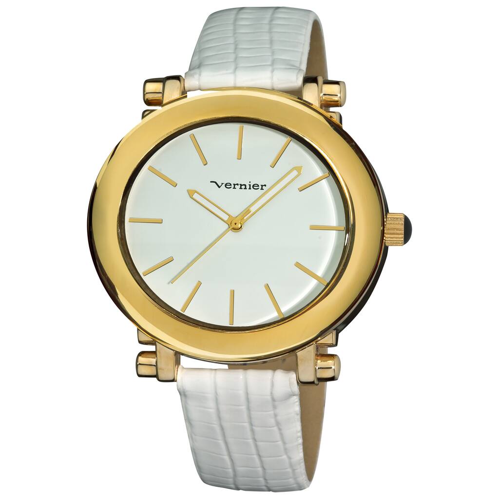 Vernier Women's V11039 Retro Wide Oval Dial Watch