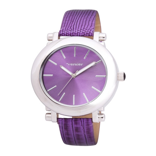 Vernier Women's V11038 Retro Wide Oval Dial Watch