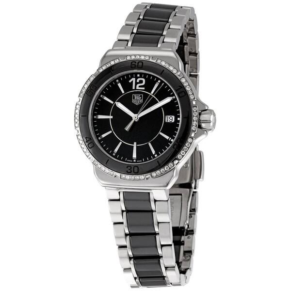 Shop Tag Heuer Women S Wah1212 Ba0859 Formula 1 Black Diamond Dial Ceramic Watch On Sale Overstock 6545544