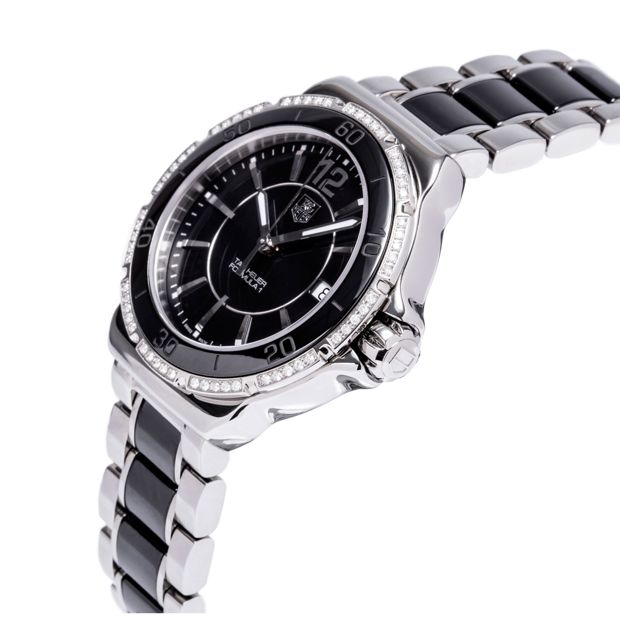 Shop Tag Heuer Women S Wah1212 Ba0859 Formula 1 Black Diamond Dial Ceramic Watch On Sale Overstock 6545544