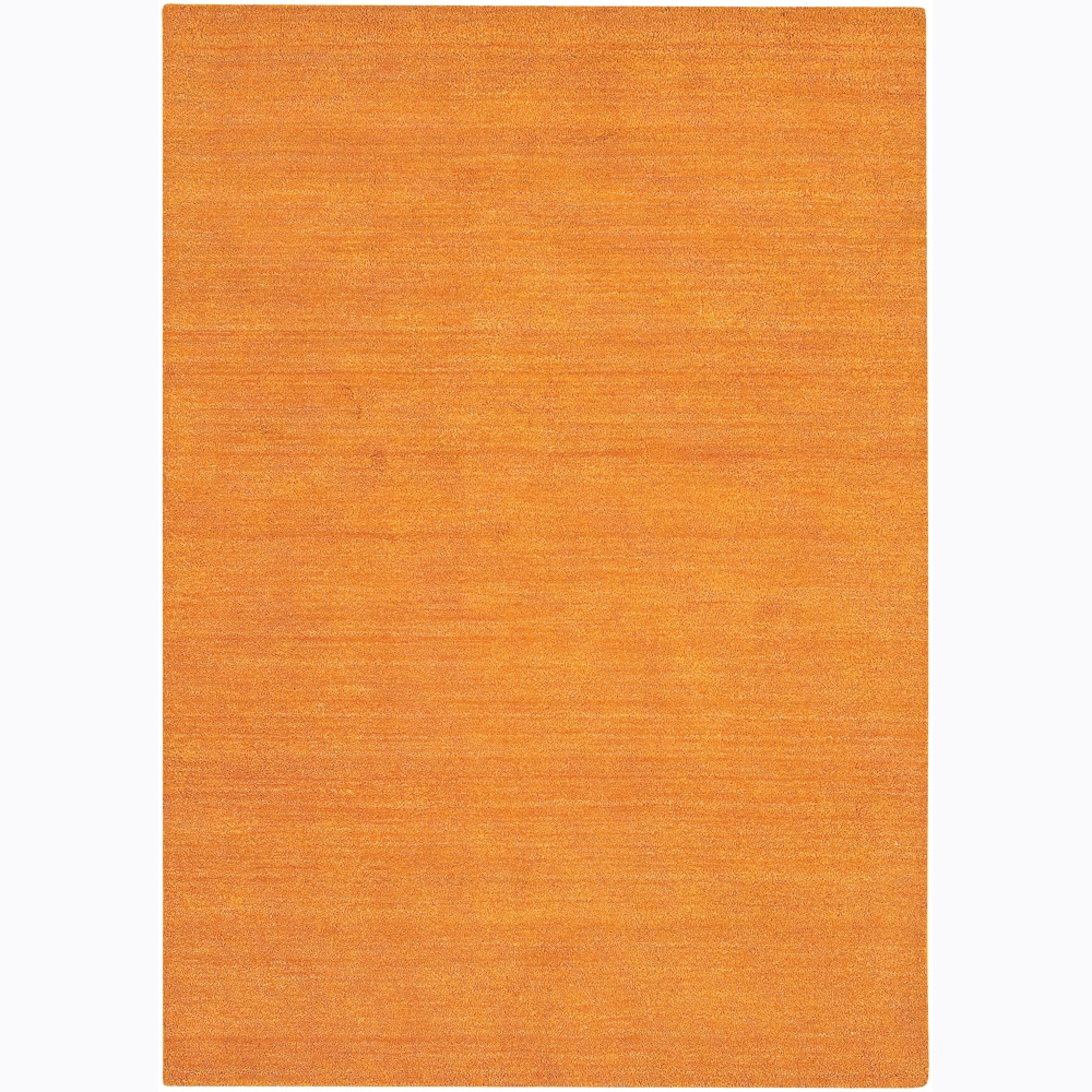 Hand tufted Mandara Yellow Wool Area Rug (5 X 76)