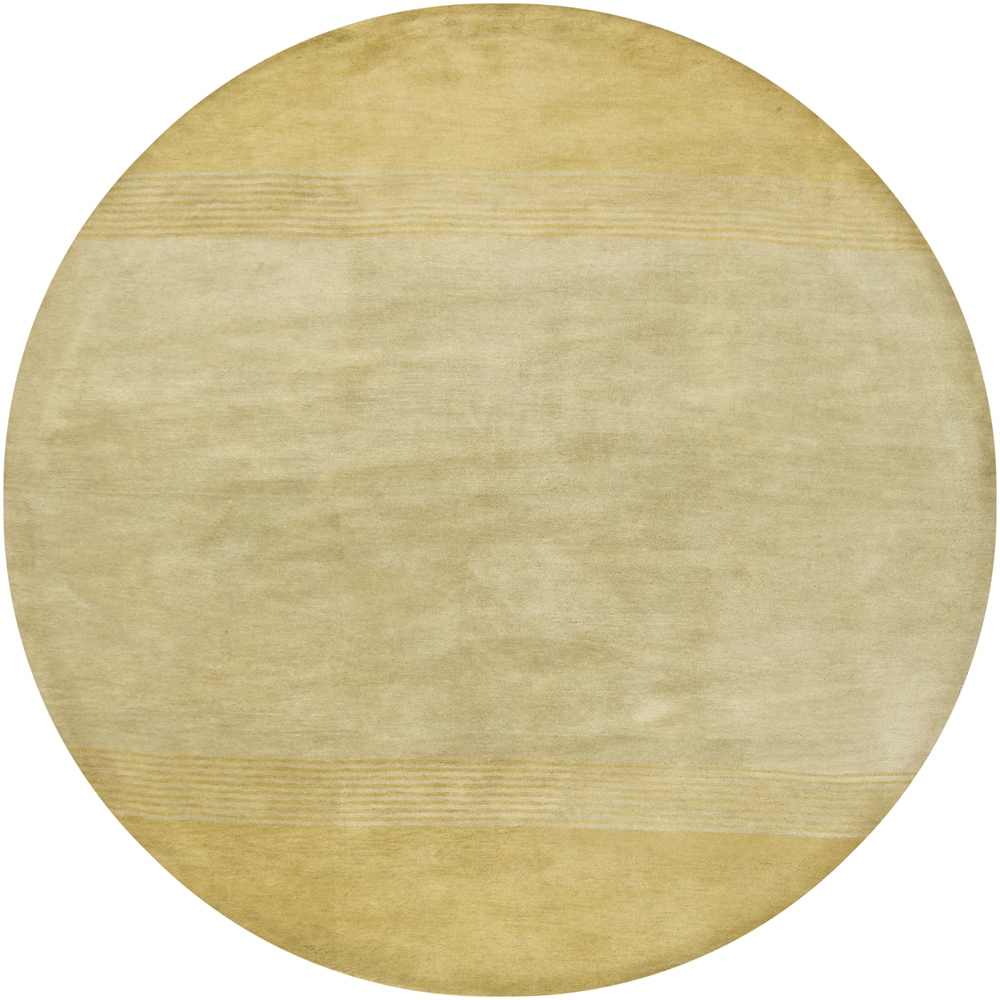 Hand tufted Mandara Green/yellow Wool Rug (79 Round)