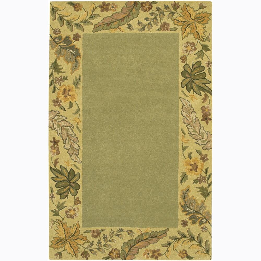 Artist's Loom Hand-tufted Transitional Floral Wool Rug (2'x3')