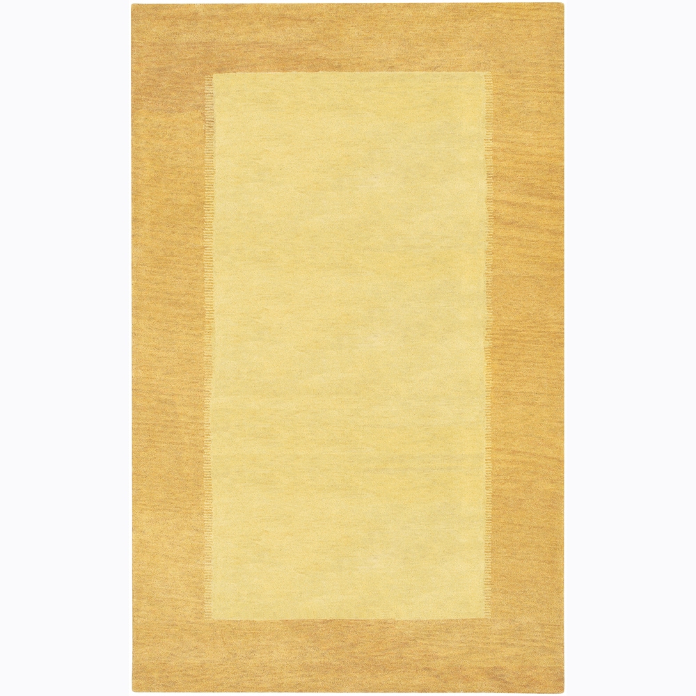 Hand tufted Mandara Yellow Wool Rug (5 X 76)