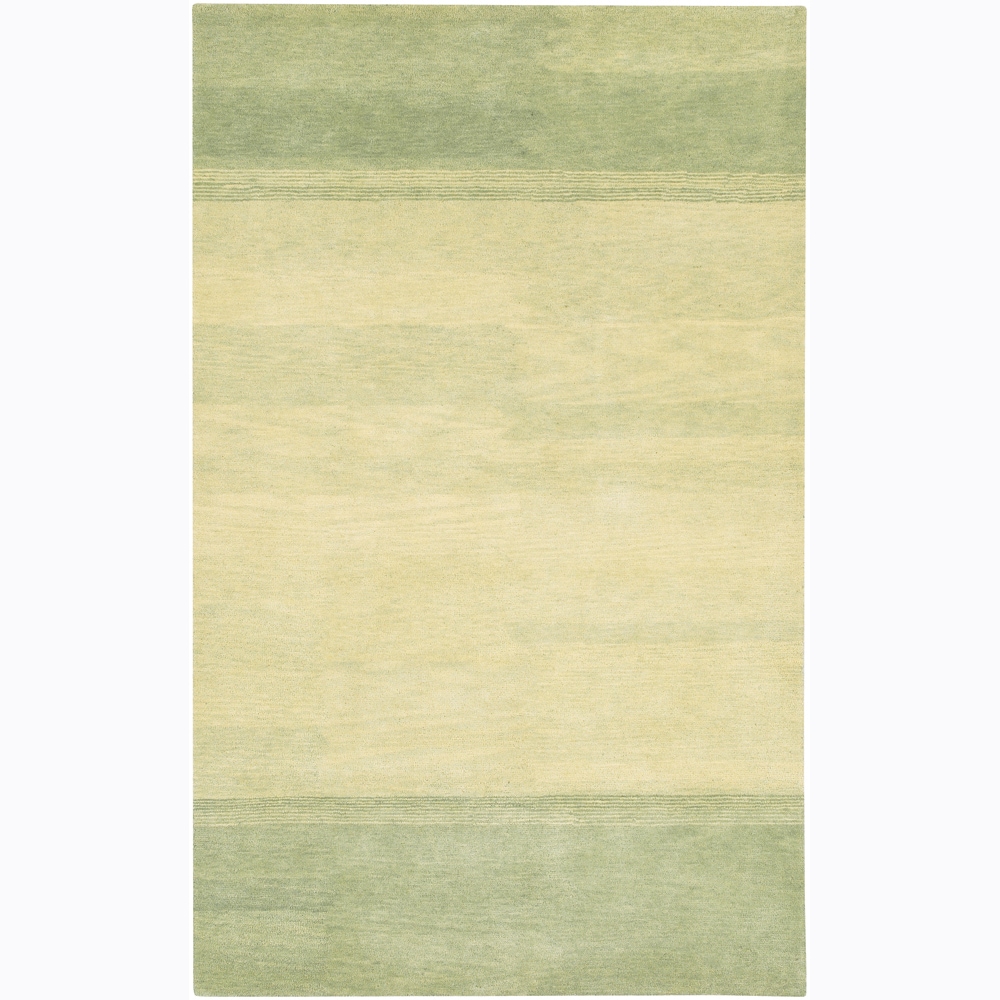 Hand tufted Mandara Green Wool Area Rug (5 X 76)