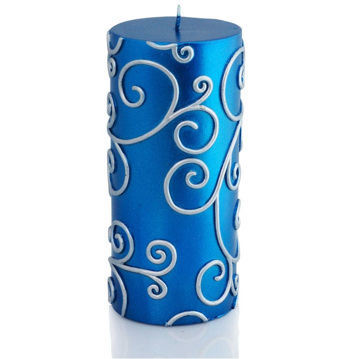 3x6 Inch Scroll Pillar Candles (pack Of 12)